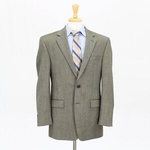 Chaps 42L Gray HB 2-Button Sport Coat Blazer Jacket V516
